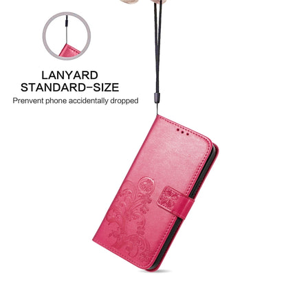 Four-leaf Clasp Embossed Buckle Mobile Phone Protection Leather Case with Lanyard & Card Slot & Wallet & Bracket Function, For Sony Xperia Ace II, For Sony Xperia 10 III, For Sony Xperia 1 III, For ZTE Axon 30 Ultra 5G, For Sharp R6                    ...