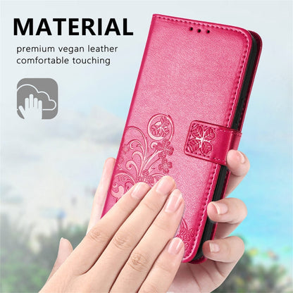 Four-leaf Clasp Embossed Buckle Mobile Phone Protection Leather Case with Lanyard & Card Slot & Wallet & Bracket Function, For Sony Xperia Ace II, For Sony Xperia 10 III, For Sony Xperia 1 III, For ZTE Axon 30 Ultra 5G, For Sharp R6                    ...