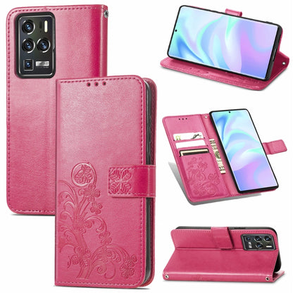 Four-leaf Clasp Embossed Buckle Mobile Phone Protection Leather Case with Lanyard & Card Slot & Wallet & Bracket Function, For Sony Xperia Ace II, For Sony Xperia 10 III, For Sony Xperia 1 III, For ZTE Axon 30 Ultra 5G, For Sharp R6                    ...