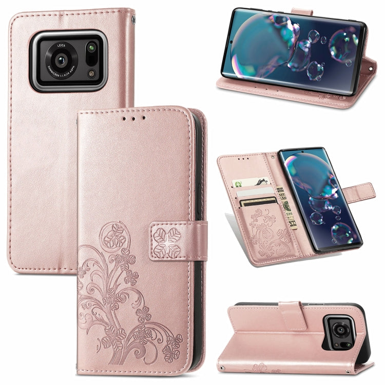 Four-leaf Clasp Embossed Buckle Mobile Phone Protection Leather Case with Lanyard & Card Slot & Wallet & Bracket Function, For Sony Xperia Ace II, For Sony Xperia 10 III, For Sony Xperia 1 III, For ZTE Axon 30 Ultra 5G, For Sharp R6                    ...