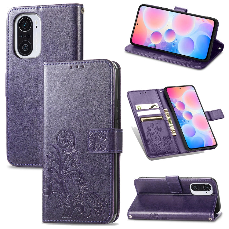 Four-leaf Clasp Embossed Buckle Mobile Phone Protection Leather Case with Lanyard & Card Slot & Wallet & Bracket Function, For Sony Xperia Ace II, For Sony Xperia 10 III, For Sony Xperia 1 III, For ZTE Axon 30 Ultra 5G, For Sharp R6                    ...