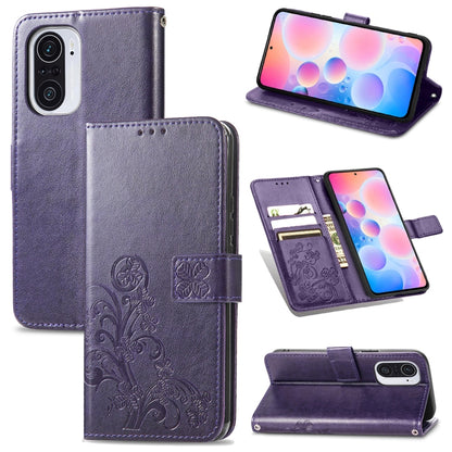 Four-leaf Clasp Embossed Buckle Mobile Phone Protection Leather Case with Lanyard & Card Slot & Wallet & Bracket Function, For Sony Xperia Ace II, For Sony Xperia 10 III, For Sony Xperia 1 III, For ZTE Axon 30 Ultra 5G, For Sharp R6                    ...