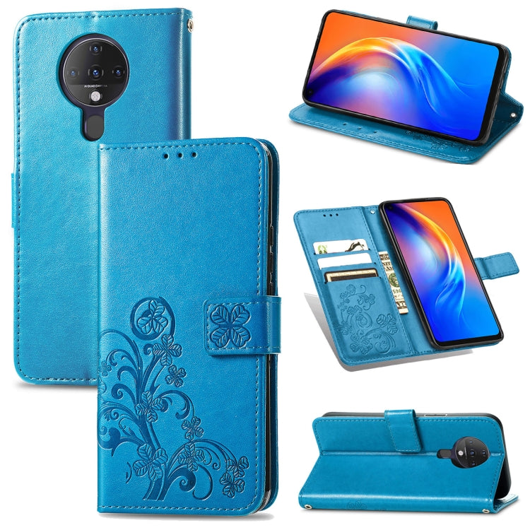 Four-leaf Clasp Embossed Buckle Mobile Phone Protection Leather Case with Lanyard & Card Slot & Wallet & Bracket Function, For Sony Xperia Ace II, For Sony Xperia 10 III, For Sony Xperia 1 III, For ZTE Axon 30 Ultra 5G, For Sharp R6                    ...