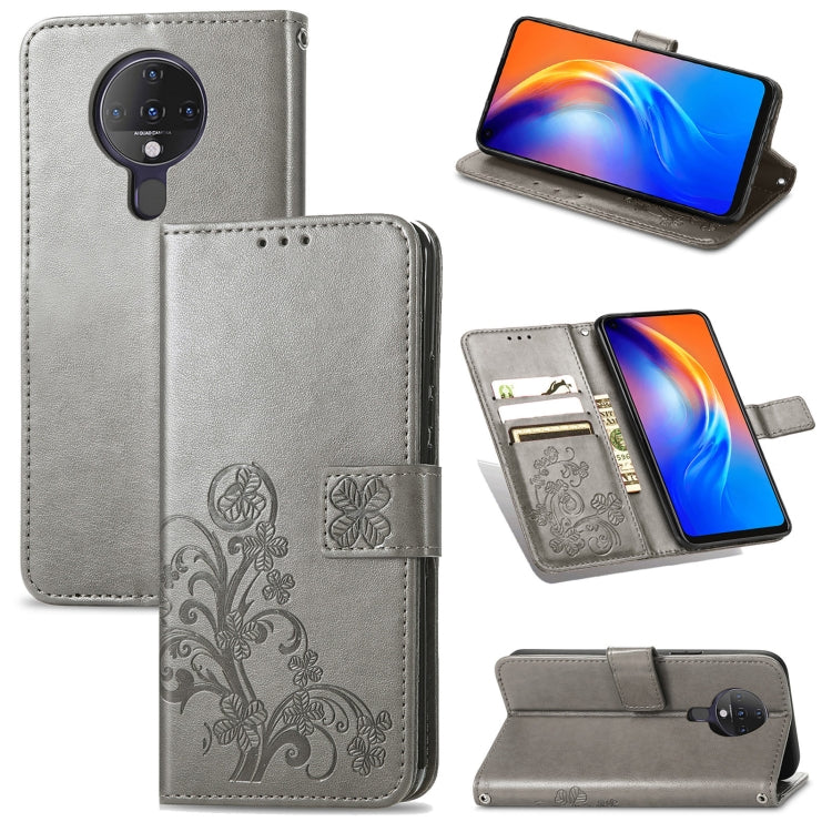 Four-leaf Clasp Embossed Buckle Mobile Phone Protection Leather Case with Lanyard & Card Slot & Wallet & Bracket Function, For Sony Xperia Ace II, For Sony Xperia 10 III, For Sony Xperia 1 III, For ZTE Axon 30 Ultra 5G, For Sharp R6                    ...