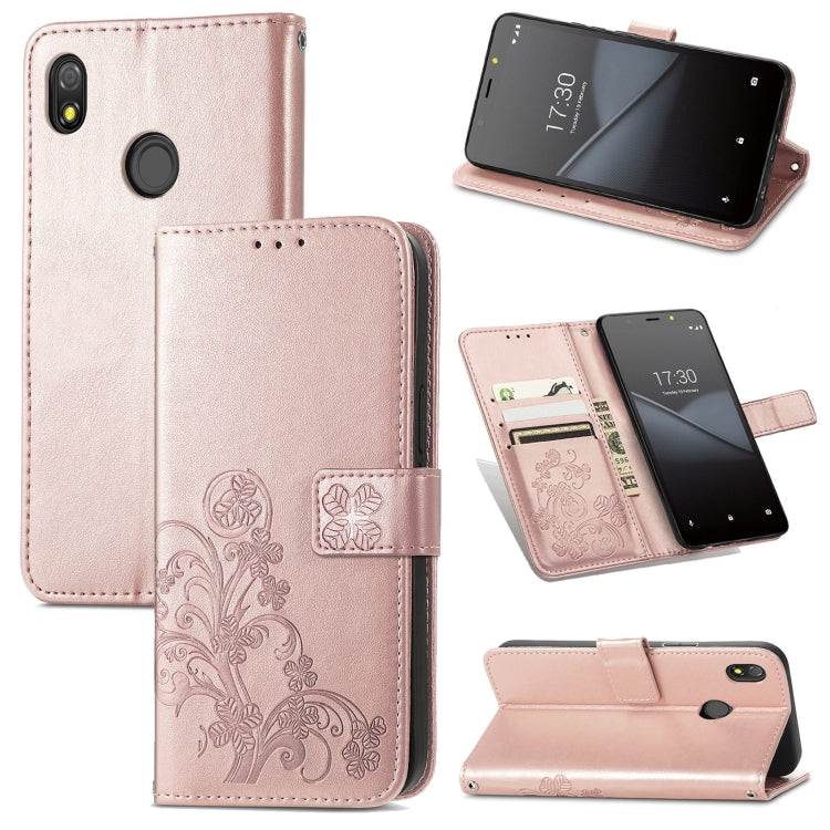 Four-leaf Clasp Embossed Buckle Mobile Phone Protection Leather Case with Lanyard & Card Slot & Wallet & Bracket Function, For Sony Xperia Ace II, For Sony Xperia 10 III, For Sony Xperia 1 III, For ZTE Axon 30 Ultra 5G, For Sharp R6                    ...