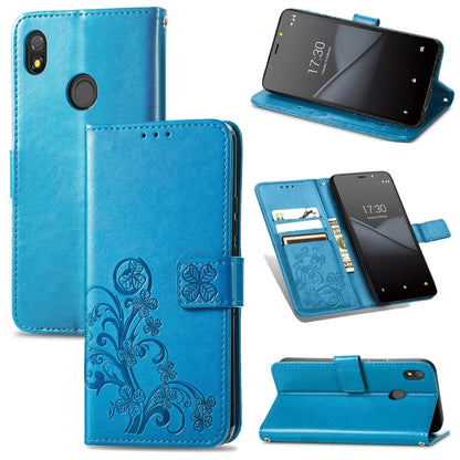 Four-leaf Clasp Embossed Buckle Mobile Phone Protection Leather Case with Lanyard & Card Slot & Wallet & Bracket Function, For Sony Xperia Ace II, For Sony Xperia 10 III, For Sony Xperia 1 III, For ZTE Axon 30 Ultra 5G, For Sharp R6                    ...