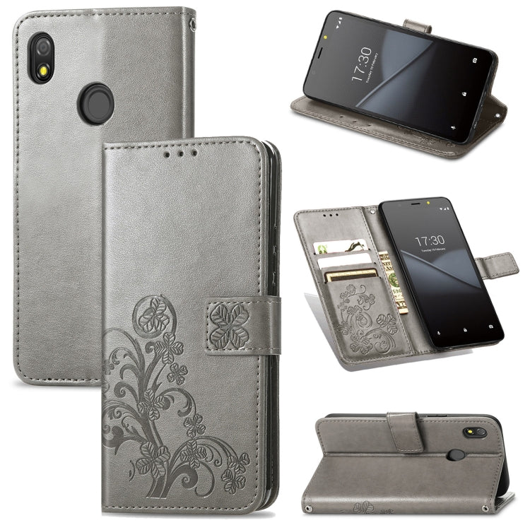 Four-leaf Clasp Embossed Buckle Mobile Phone Protection Leather Case with Lanyard & Card Slot & Wallet & Bracket Function, For Sony Xperia Ace II, For Sony Xperia 10 III, For Sony Xperia 1 III, For ZTE Axon 30 Ultra 5G, For Sharp R6                    ...