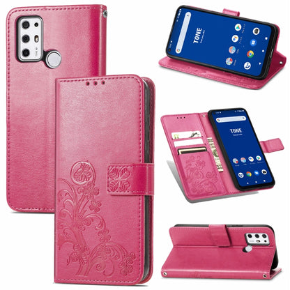 Four-leaf Clasp Embossed Buckle Mobile Phone Protection Leather Case with Lanyard & Card Slot & Wallet & Bracket Function, For Sony Xperia Ace II, For Sony Xperia 10 III, For Sony Xperia 1 III, For ZTE Axon 30 Ultra 5G, For Sharp R6                    ...
