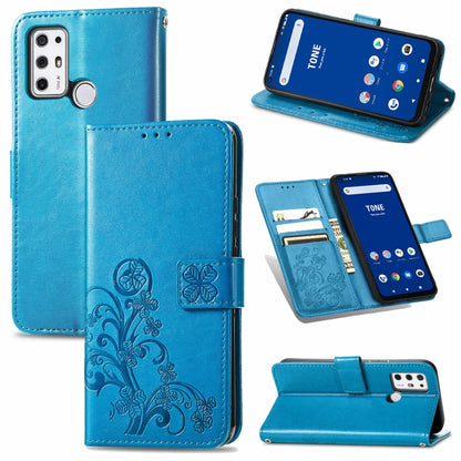 Four-leaf Clasp Embossed Buckle Mobile Phone Protection Leather Case with Lanyard & Card Slot & Wallet & Bracket Function, For Sony Xperia Ace II, For Sony Xperia 10 III, For Sony Xperia 1 III, For ZTE Axon 30 Ultra 5G, For Sharp R6                    ...