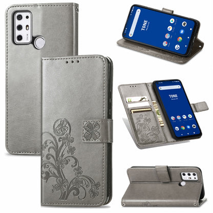 Four-leaf Clasp Embossed Buckle Mobile Phone Protection Leather Case with Lanyard & Card Slot & Wallet & Bracket Function, For Sony Xperia Ace II, For Sony Xperia 10 III, For Sony Xperia 1 III, For ZTE Axon 30 Ultra 5G, For Sharp R6                    ...