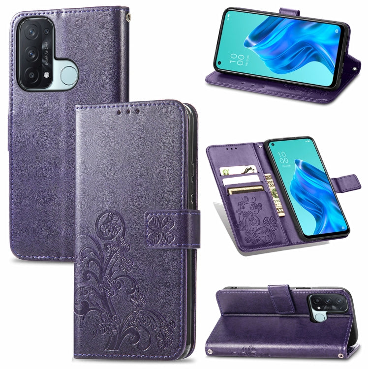 Four-leaf Clasp Embossed Buckle Mobile Phone Protection Leather Case with Lanyard & Card Slot & Wallet & Bracket Function, For Sony Xperia Ace II, For Sony Xperia 10 III, For Sony Xperia 1 III, For ZTE Axon 30 Ultra 5G, For Sharp R6                    ...