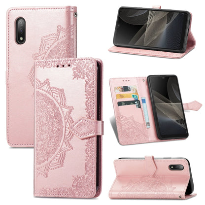 Mandala Flower Embossed Horizontal Flip Leather Case with Bracket / Card Slot / Wallet / Lanyard, For Nokia X10, For Sony Xperia Ace II, For TECNO Pop 3, For Sharp R6, For ZTE 30 Ultra 5G, For ZTE Libero 5G, For TECNO SPARK 6