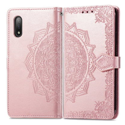 Mandala Flower Embossed Horizontal Flip Leather Case with Bracket / Card Slot / Wallet / Lanyard, For Nokia X10, For Sony Xperia Ace II, For TECNO Pop 3, For Sharp R6, For ZTE 30 Ultra 5G, For ZTE Libero 5G, For TECNO SPARK 6