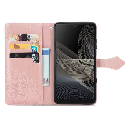 Mandala Flower Embossed Horizontal Flip Leather Case with Bracket / Card Slot / Wallet / Lanyard, For Nokia X10, For Sony Xperia Ace II, For TECNO Pop 3, For Sharp R6, For ZTE 30 Ultra 5G, For ZTE Libero 5G, For TECNO SPARK 6