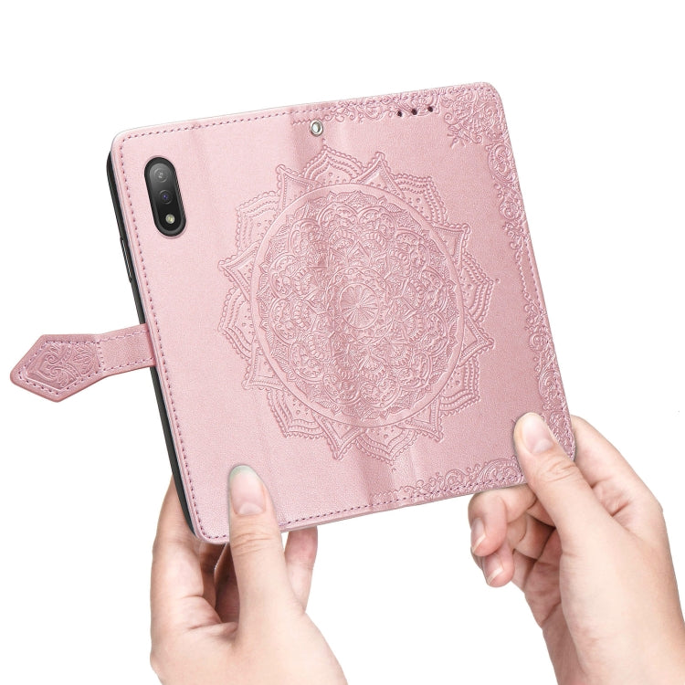 Mandala Flower Embossed Horizontal Flip Leather Case with Bracket / Card Slot / Wallet / Lanyard, For Nokia X10, For Sony Xperia Ace II, For TECNO Pop 3, For Sharp R6, For ZTE 30 Ultra 5G, For ZTE Libero 5G, For TECNO SPARK 6
