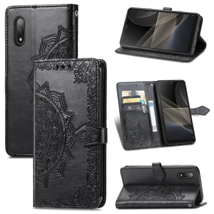 Mandala Flower Embossed Horizontal Flip Leather Case with Bracket / Card Slot / Wallet / Lanyard, For Nokia X10, For Sony Xperia Ace II, For TECNO Pop 3, For Sharp R6, For ZTE 30 Ultra 5G, For ZTE Libero 5G, For TECNO SPARK 6