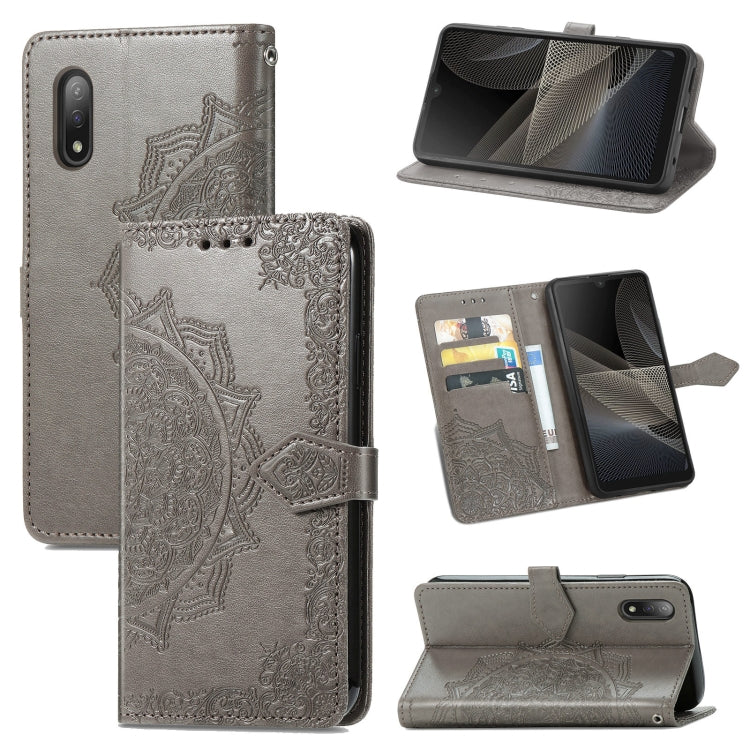 Mandala Flower Embossed Horizontal Flip Leather Case with Bracket / Card Slot / Wallet / Lanyard, For Nokia X10, For Sony Xperia Ace II, For TECNO Pop 3, For Sharp R6, For ZTE 30 Ultra 5G, For ZTE Libero 5G, For TECNO SPARK 6