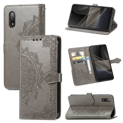 Mandala Flower Embossed Horizontal Flip Leather Case with Bracket / Card Slot / Wallet / Lanyard, For Nokia X10, For Sony Xperia Ace II, For TECNO Pop 3, For Sharp R6, For ZTE 30 Ultra 5G, For ZTE Libero 5G, For TECNO SPARK 6