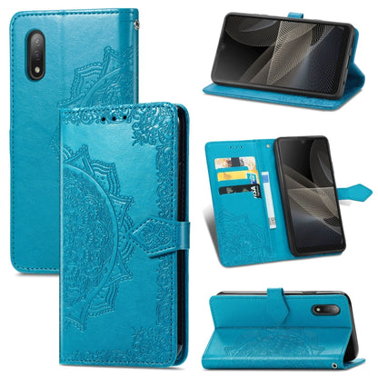 Mandala Flower Embossed Horizontal Flip Leather Case with Bracket / Card Slot / Wallet / Lanyard, For Nokia X10, For Sony Xperia Ace II, For TECNO Pop 3, For Sharp R6, For ZTE 30 Ultra 5G, For ZTE Libero 5G, For TECNO SPARK 6