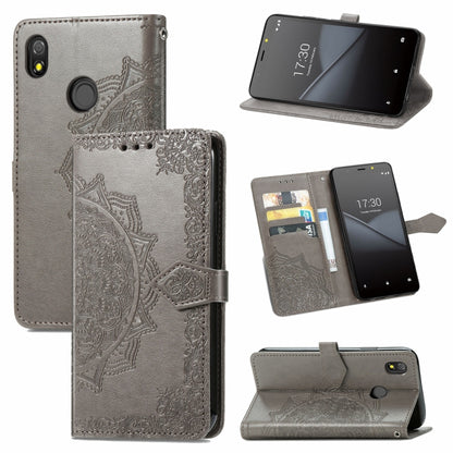 Mandala Flower Embossed Horizontal Flip Leather Case with Bracket / Card Slot / Wallet / Lanyard, For Nokia X10, For Sony Xperia Ace II, For TECNO Pop 3, For Sharp R6, For ZTE 30 Ultra 5G, For ZTE Libero 5G, For TECNO SPARK 6