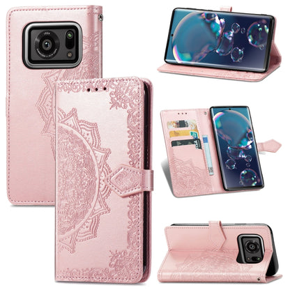 Mandala Flower Embossed Horizontal Flip Leather Case with Bracket / Card Slot / Wallet / Lanyard, For Nokia X10, For Sony Xperia Ace II, For TECNO Pop 3, For Sharp R6, For ZTE 30 Ultra 5G, For ZTE Libero 5G, For TECNO SPARK 6