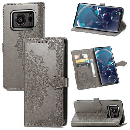 Mandala Flower Embossed Horizontal Flip Leather Case with Bracket / Card Slot / Wallet / Lanyard, For Nokia X10, For Sony Xperia Ace II, For TECNO Pop 3, For Sharp R6, For ZTE 30 Ultra 5G, For ZTE Libero 5G, For TECNO SPARK 6