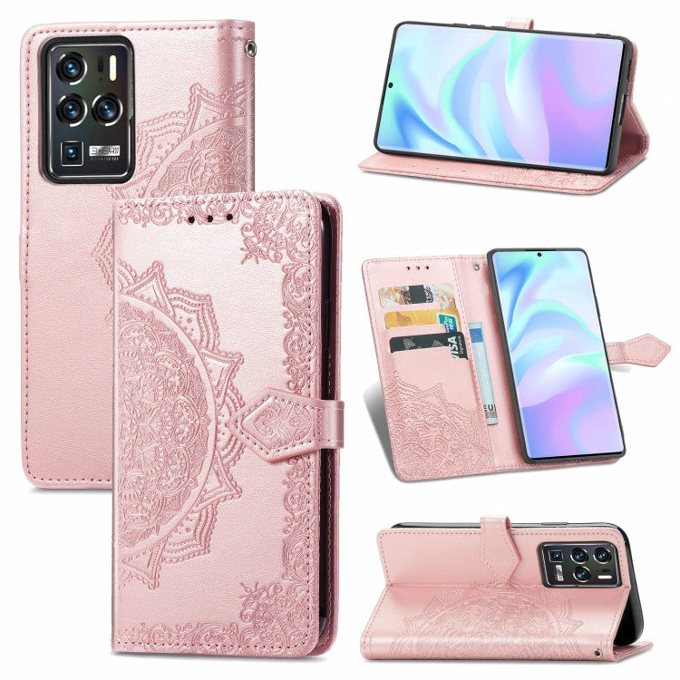 Mandala Flower Embossed Horizontal Flip Leather Case with Bracket / Card Slot / Wallet / Lanyard, For Nokia X10, For Sony Xperia Ace II, For TECNO Pop 3, For Sharp R6, For ZTE 30 Ultra 5G, For ZTE Libero 5G, For TECNO SPARK 6