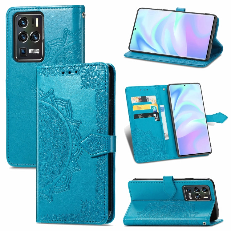 Mandala Flower Embossed Horizontal Flip Leather Case with Bracket / Card Slot / Wallet / Lanyard, For Nokia X10, For Sony Xperia Ace II, For TECNO Pop 3, For Sharp R6, For ZTE 30 Ultra 5G, For ZTE Libero 5G, For TECNO SPARK 6