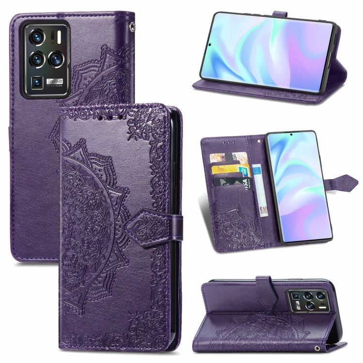 Mandala Flower Embossed Horizontal Flip Leather Case with Bracket / Card Slot / Wallet / Lanyard, For Nokia X10, For Sony Xperia Ace II, For TECNO Pop 3, For Sharp R6, For ZTE 30 Ultra 5G, For ZTE Libero 5G, For TECNO SPARK 6