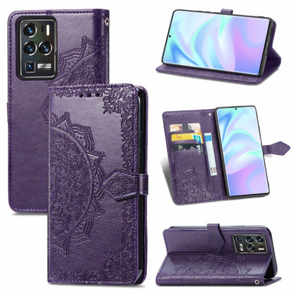 Mandala Flower Embossed Horizontal Flip Leather Case with Bracket / Card Slot / Wallet / Lanyard, For Nokia X10, For Sony Xperia Ace II, For TECNO Pop 3, For Sharp R6, For ZTE 30 Ultra 5G, For ZTE Libero 5G, For TECNO SPARK 6