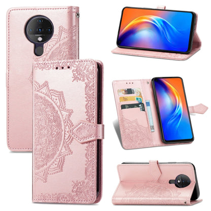 Mandala Flower Embossed Horizontal Flip Leather Case with Bracket / Card Slot / Wallet / Lanyard, For Nokia X10, For Sony Xperia Ace II, For TECNO Pop 3, For Sharp R6, For ZTE 30 Ultra 5G, For ZTE Libero 5G, For TECNO SPARK 6