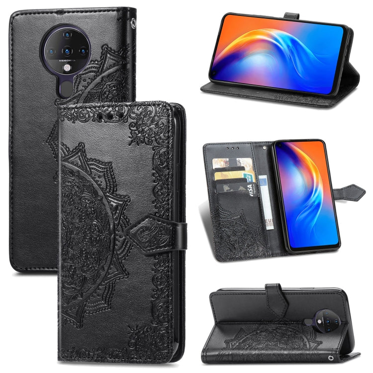 Mandala Flower Embossed Horizontal Flip Leather Case with Bracket / Card Slot / Wallet / Lanyard, For Nokia X10, For Sony Xperia Ace II, For TECNO Pop 3, For Sharp R6, For ZTE 30 Ultra 5G, For ZTE Libero 5G, For TECNO SPARK 6