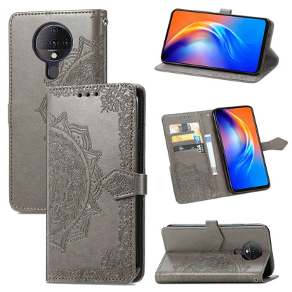 Mandala Flower Embossed Horizontal Flip Leather Case with Bracket / Card Slot / Wallet / Lanyard, For Nokia X10, For Sony Xperia Ace II, For TECNO Pop 3, For Sharp R6, For ZTE 30 Ultra 5G, For ZTE Libero 5G, For TECNO SPARK 6