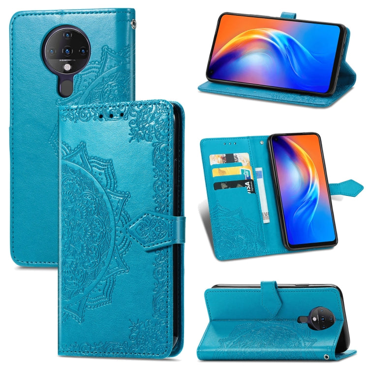 Mandala Flower Embossed Horizontal Flip Leather Case with Bracket / Card Slot / Wallet / Lanyard, For Nokia X10, For Sony Xperia Ace II, For TECNO Pop 3, For Sharp R6, For ZTE 30 Ultra 5G, For ZTE Libero 5G, For TECNO SPARK 6