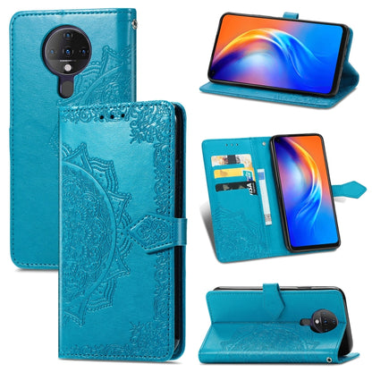 Mandala Flower Embossed Horizontal Flip Leather Case with Bracket / Card Slot / Wallet / Lanyard, For Nokia X10, For Sony Xperia Ace II, For TECNO Pop 3, For Sharp R6, For ZTE 30 Ultra 5G, For ZTE Libero 5G, For TECNO SPARK 6