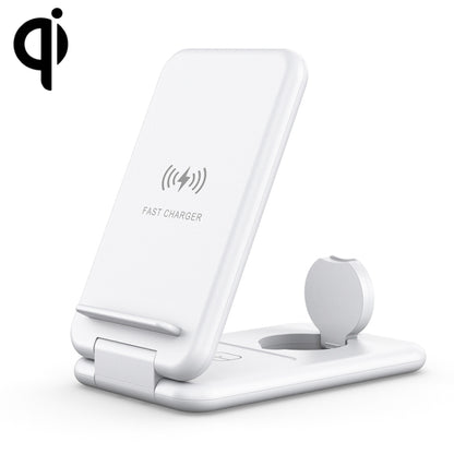 Chargeur sans fil rapide pliable Qi 3 en 1 de 15 W avec support de téléphone pour iPhone, iWatch et AirPod