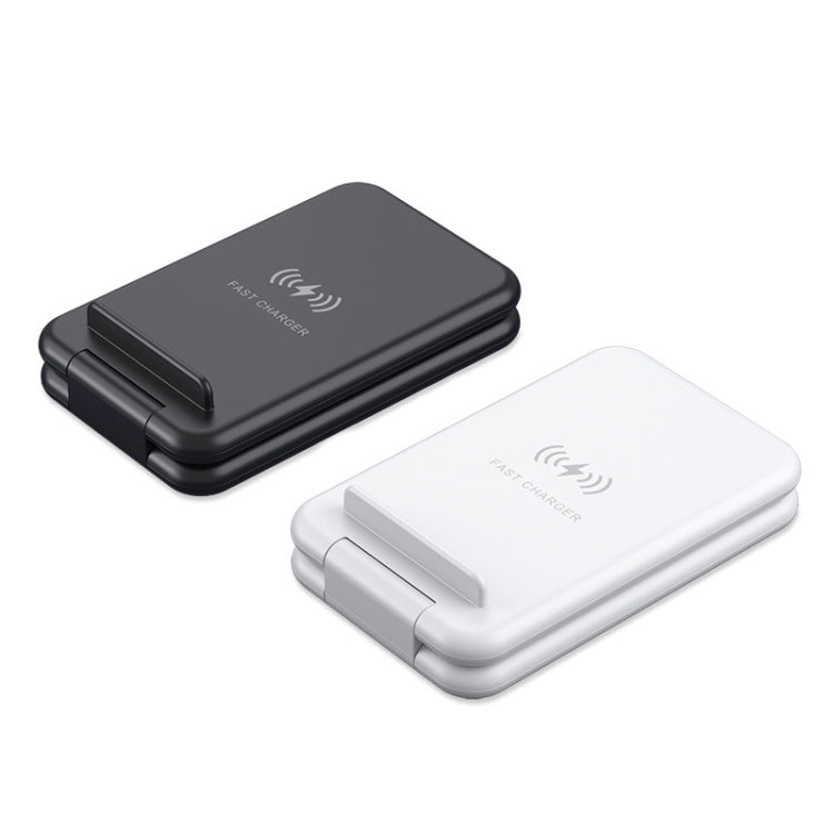 Chargeur sans fil rapide pliable Qi 3 en 1 de 15 W avec support de téléphone pour iPhone, iWatch et AirPod