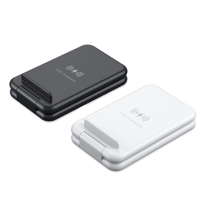 Chargeur sans fil rapide pliable Qi 3 en 1 de 15 W avec support de téléphone pour iPhone, iWatch et AirPod