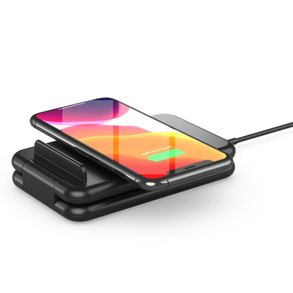 Chargeur sans fil rapide pliable Qi 3 en 1 de 15 W avec support de téléphone pour iPhone, iWatch et AirPod