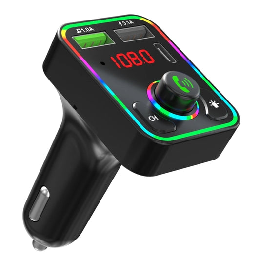 Émetteur FM de voiture F3 Rétroéclairage LED Récepteur Lecteur MP3 Chargeur USB 3.1A Double Chargeur USB, F3