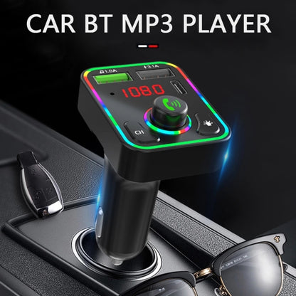 F3 Car FM Transmitter LED Backlight Receiver MP3 Player 3.1A USB Charger Dual USB Charger, F3