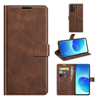 Retro Calf Pattern Buckle Horizontal Flip Leather Case with Holder & Card Slots & Wallet, For OPPO Reno6 5G, For OPPO Reno6 Pro 5G, For OPPO Realme C11 2021, For TCL 20S / 20 5G /20L / 20L+, For Samsung Galaxy A03s 164mm, For Sharp Aquos R6            ...