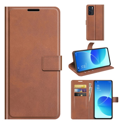 Retro Calf Pattern Buckle Horizontal Flip Leather Case with Holder & Card Slots & Wallet, For OPPO Reno6 5G, For OPPO Reno6 Pro 5G, For OPPO Realme C11 2021, For TCL 20S / 20 5G /20L / 20L+, For Samsung Galaxy A03s 164mm, For Sharp Aquos R6            ...