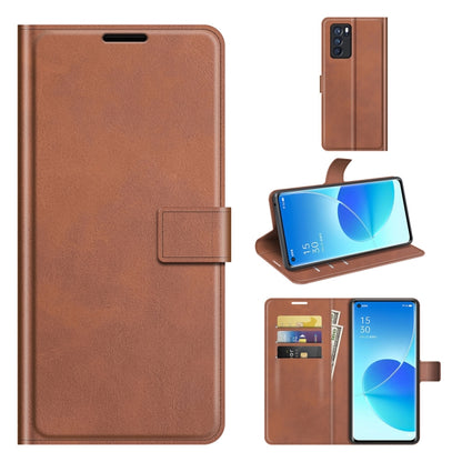 Retro Calf Pattern Buckle Horizontal Flip Leather Case with Holder & Card Slots & Wallet, For OPPO Reno6 5G, For OPPO Reno6 Pro 5G, For OPPO Realme C11 2021, For TCL 20S / 20 5G /20L / 20L+, For Samsung Galaxy A03s 164mm, For Sharp Aquos R6            ...
