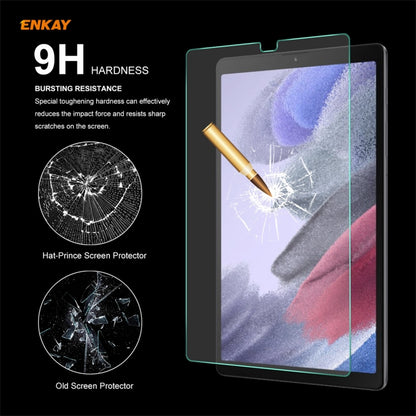 For Samsung Galaxy Tab A7 Lite 8.7 T220 / T225 ENKAY Hat-Prince 0.33mm 9H Surface Hardness 2.5D Explosion-proof Tempered Glass Protector Film, 1 PCS, 2 PCS