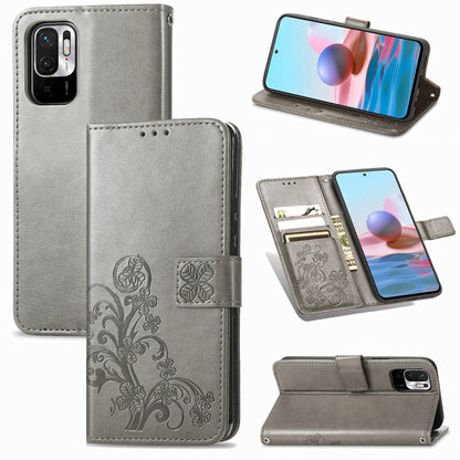 Four-leaf Clasp Embossed Buckle Mobile Phone Protection Leather Case with Lanyard & Card Slot & Wallet & Bracket Function, For OPPO A94 5G / F19 Pro+ 5G / Reno5 Z, For Motorola Moto G Power 2021, For OPPO A54 5G, For OPPO Realme C21                    ...