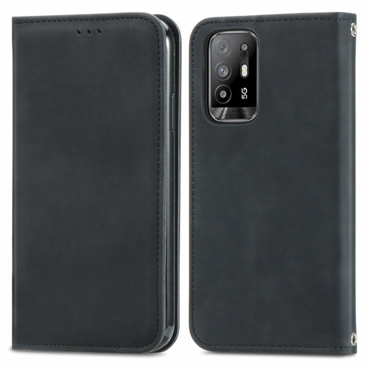 Retro Skin Feel Business Magnetic Horizontal Flip Leather Case With Holder & Card Slots & Wallet & Photo Frame, For OPPO A94 5G, For OPPO A54 5G, For OPPO Reno 5 5G, For OPPO Reno 5 5G X3 Lite, For OPPO Realme C21, For OPPO Realme GT 5G, For Meizu 18