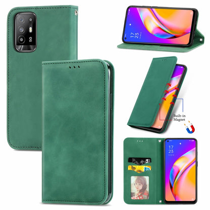 Retro Skin Feel Business Magnetic Horizontal Flip Leather Case With Holder & Card Slots & Wallet & Photo Frame, For OPPO A94 5G, For OPPO A54 5G, For OPPO Reno 5 5G, For OPPO Reno 5 5G X3 Lite, For OPPO Realme C21, For OPPO Realme GT 5G, For Meizu 18