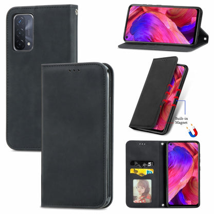 Retro Skin Feel Business Magnetic Horizontal Flip Leather Case With Holder & Card Slots & Wallet & Photo Frame, For OPPO A94 5G, For OPPO A54 5G, For OPPO Reno 5 5G, For OPPO Reno 5 5G X3 Lite, For OPPO Realme C21, For OPPO Realme GT 5G, For Meizu 18