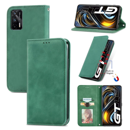 Retro Skin Feel Business Magnetic Horizontal Flip Leather Case With Holder & Card Slots & Wallet & Photo Frame, For OPPO A94 5G, For OPPO A54 5G, For OPPO Reno 5 5G, For OPPO Reno 5 5G X3 Lite, For OPPO Realme C21, For OPPO Realme GT 5G, For Meizu 18